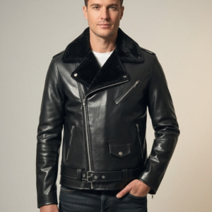 Men’s Classic Biker Leather Jacket – Stylish & Durable