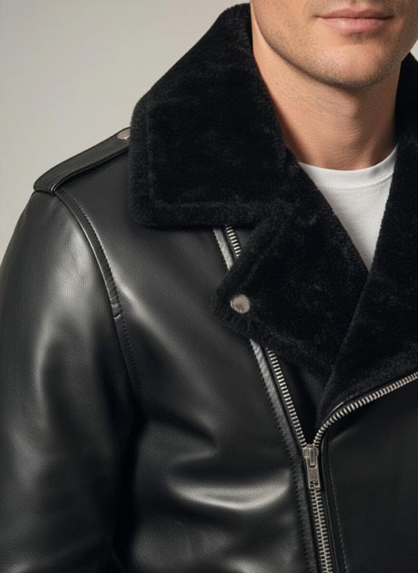 Biker Jacket – Zipper Detail Close-up