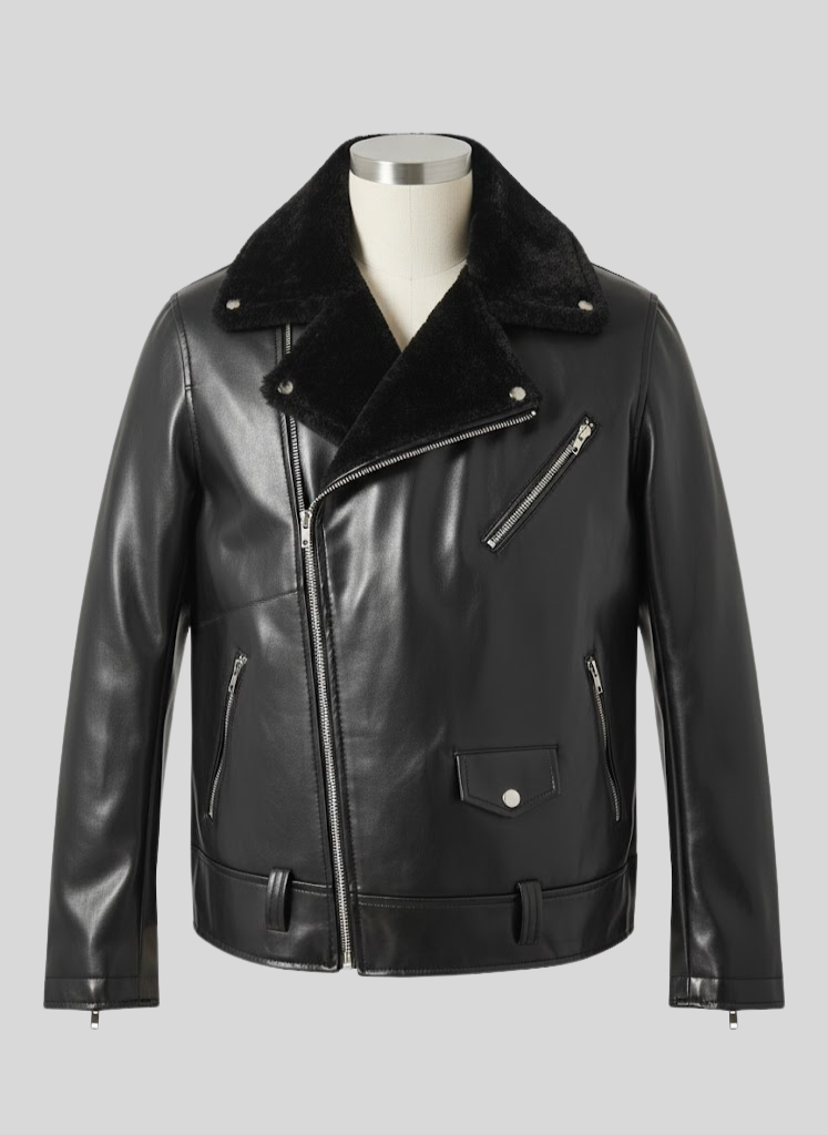 Men’s Classic Biker Leather Jacket – Stylish & Durable