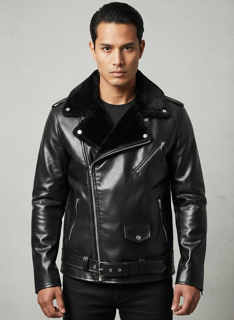 Men’s Rider Classic Leather Jacket – Stylish Motorcycle Jacket